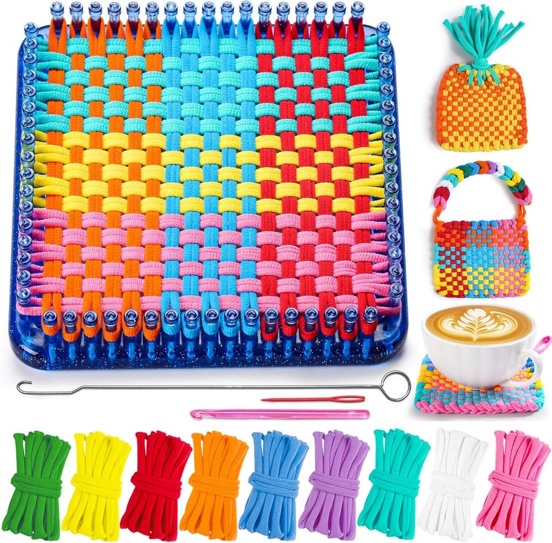 CCTVRTV Weaving Loom Kit Toys for Kids and Adults, Potholder Loops DIY Arts and Crafts for Boys and Girls Ages 5 6 7 8-12 13, Easy Potholder Loom Knitting Kits Gifts for Beginners, 252 Craft Loops. - Image 1